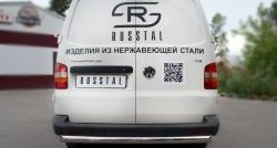 15 749 р. Защита заднего бампера (Ø76 мм, нержавейка) Russtal Volkswagen Transporter T5 дорестайлинг (2003-2009)  с доставкой в г. Екатеринбург. Увеличить фотографию 4