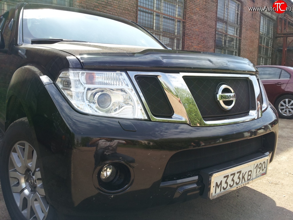 2 879 р. Сетка в решетку радиатора Russtal  Nissan Pathfinder  R51 (2009-2014) рестайлинг (черная)  с доставкой в г. Екатеринбург