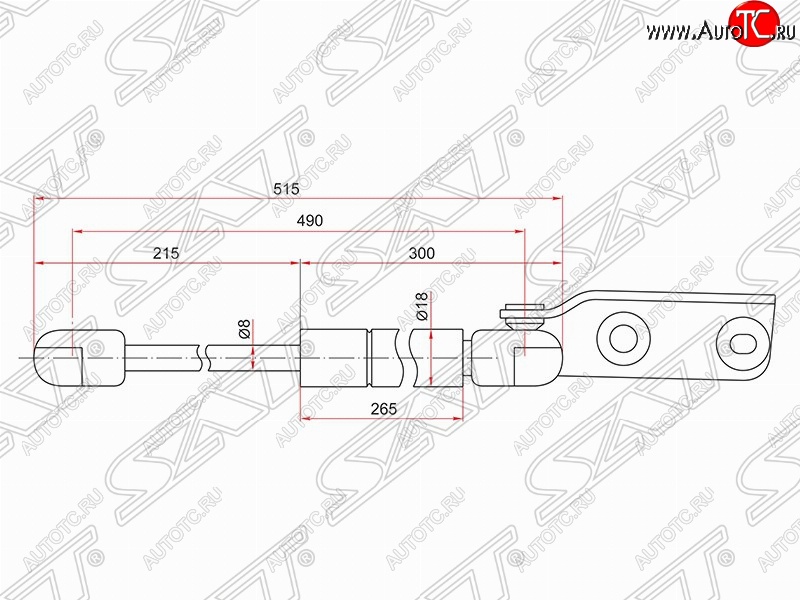 979 р. Правый газовый упор крышки багажника SAT Nissan AD Y11 (1999-2008)  с доставкой в г. Екатеринбург