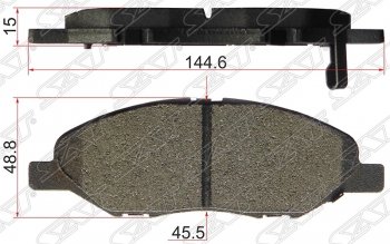 1 389 р. Колодки тормозные SAT (передние) Nissan Note 1 E11 дорестайлинг (2004-2008)  с доставкой в г. Екатеринбург. Увеличить фотографию 1