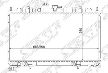 Радиатор двигателя (трубчатый, МКПП/АКПП) SAT Nissan Primera 3 седан P12 (2001-2008)