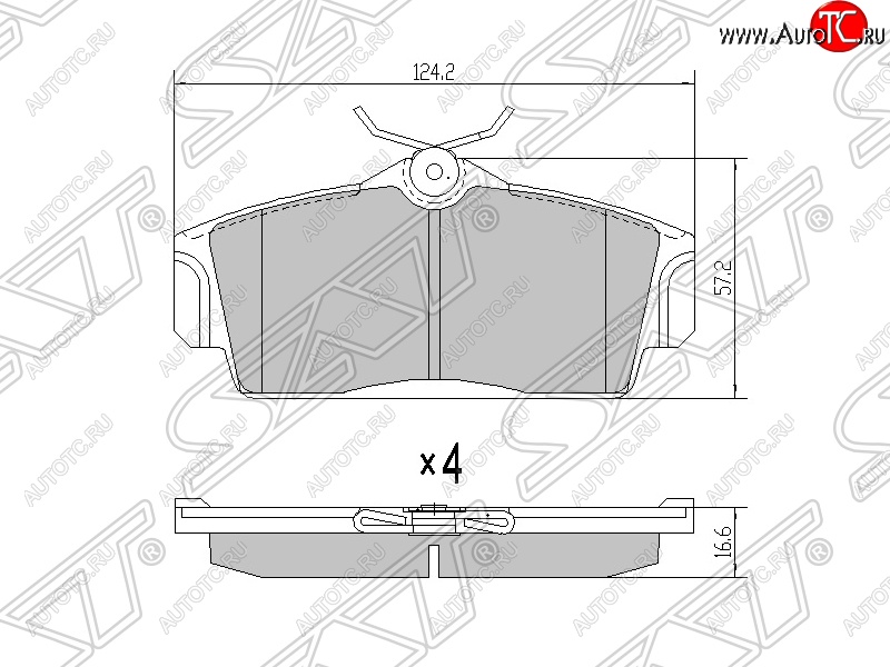 1 199 р. Колодки тормозные SAT (передние)  Nissan Almera  N16 - Bluebird Sylphy  седан  с доставкой в г. Екатеринбург