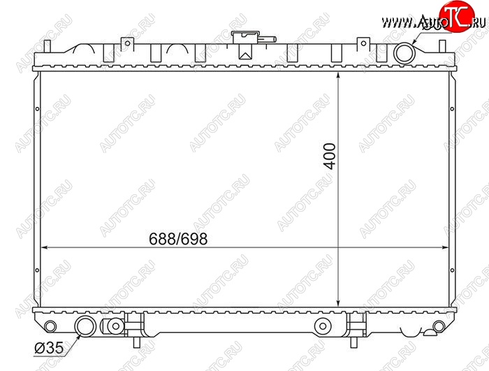 6 649 р. Радиатор двигателя (пластинчатый, МКПП/АКПП) SAT Nissan Tino V10 доресталийнг (1998-2003)  с доставкой в г. Екатеринбург