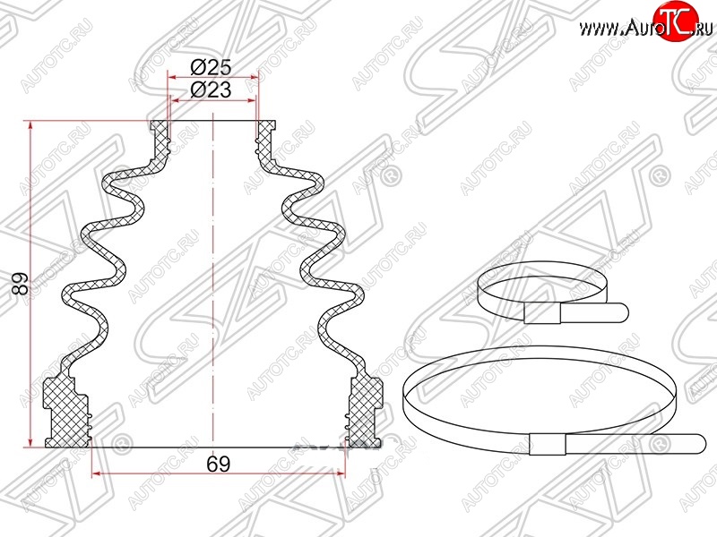 429 р. Пыльник ШРУСа (внутренний) SAT  Nissan Bluebird Sylphy  седан - X-trail  1 T30  с доставкой в г. Екатеринбург