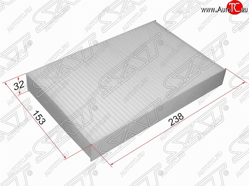 299 р. Фильтр салонный SAT (238х153х32 mm)  Nissan Juke  1 YF15 (2014-2020), Nissan Sentra  7 (2014-2017), Renault Fluence (2010-2016)  с доставкой в г. Екатеринбург