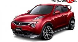 5 249 р. Решётка радиатора Impul Nissan Juke 1 YF15 дорестайлинг (2010-2014) (Неокрашенная)  с доставкой в г. Екатеринбург. Увеличить фотографию 7