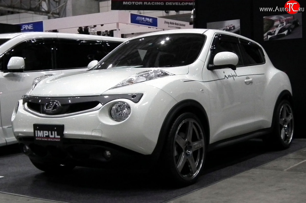 5 249 р. Решётка радиатора Impul Nissan Juke 1 YF15 дорестайлинг (2010-2014) (Неокрашенная)  с доставкой в г. Екатеринбург