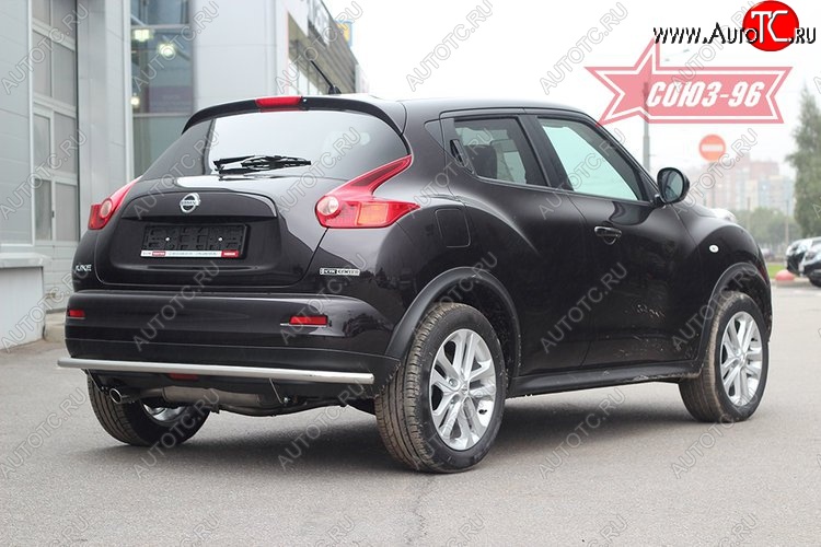 13 364 р. Защита заднего бампера 4x4 Souz-96 Premium (d42)  Nissan Juke  1 YF15 (2010-2014) дорестайлинг  с доставкой в г. Екатеринбург