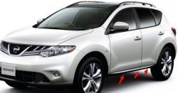 11 999 р. Передний левый молдинг двери 80871-1AA2A Nissan Murano 2 Z51 дорестайлинг (2008-2011) (Неокрашенные)  с доставкой в г. Екатеринбург. Увеличить фотографию 2