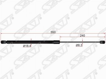 Газовый упор крышки багажника SAT Nissan Murano 2 Z51 дорестайлинг (2008-2011)