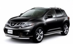 10 899 р. Широкая защита порогов Petroil Tuning Nissan Murano 2 Z51 рестайлинг (2010-2016)  с доставкой в г. Екатеринбург. Увеличить фотографию 1