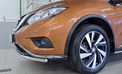 11 999 р. Защита переднего бампера (Ø42 мм, нержавейка) Russtal Nissan Murano 3 Z52 дорестайлинг (2015-2022)  с доставкой в г. Екатеринбург. Увеличить фотографию 3