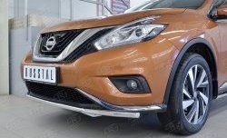 11 999 р. Защита переднего бампера (Ø42 мм, нержавейка) Russtal Nissan Murano 3 Z52 дорестайлинг (2015-2022)  с доставкой в г. Екатеринбург. Увеличить фотографию 4