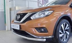 14 599 р. Защита переднего бампера (Ø63 мм, нержавейка) Russtal Nissan Murano 3 Z52 дорестайлинг (2015-2022)  с доставкой в г. Екатеринбург. Увеличить фотографию 4