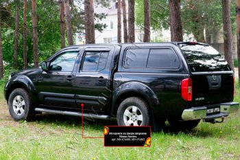 7 949 р. Молдинги дверей RA (широкие, комплект) Nissan Navara 2 D40 дорестайлинг (2004-2010) (Поверхность глянец (под покраску), Неокрашенные)  с доставкой в г. Екатеринбург. Увеличить фотографию 2