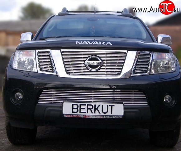 6 799 р. Декоративная вставка решетки радиатора (рестайлинг) Berkut Nissan Navara 2 D40 дорестайлинг (2004-2010)  с доставкой в г. Екатеринбург