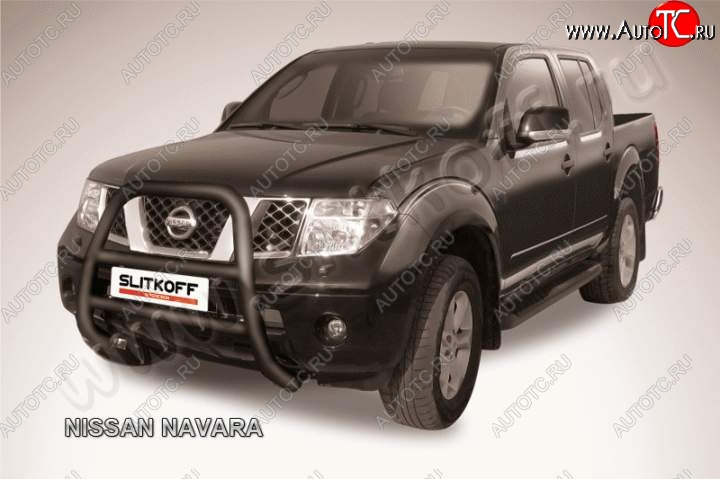 23 799 р. Кенгурятник d76 высокий Nissan Navara 2 D40 дорестайлинг (2004-2010) (Цвет: серебристый)  с доставкой в г. Екатеринбург