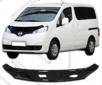 1 839 р. Дефлектор капота CA-Plastiс  Nissan NV200  Euro (2009-2024) (Classic черный, Без надписи)  с доставкой в г. Екатеринбург. Увеличить фотографию 1