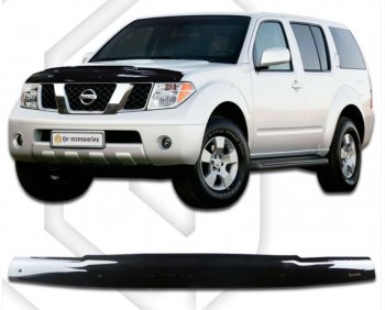 Дефлектор капота CA-Plastiс Nissan (Нисан) Pathfinder (Патфайндер)  R51 (2009-2014) R51 рестайлинг