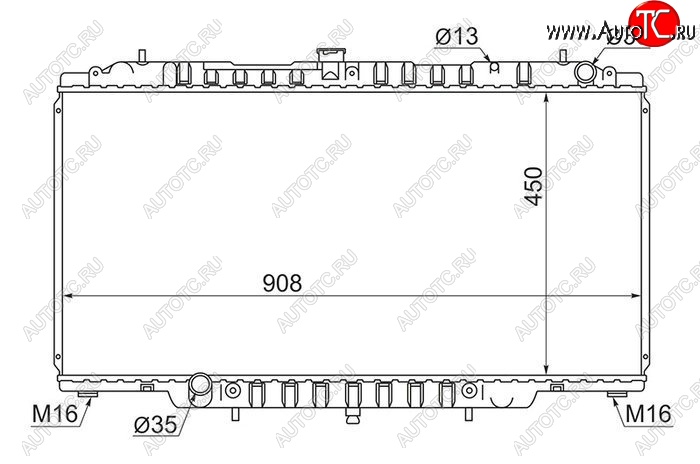 10 799 р. Радиатор двигателя SAT (пластинчатый, RD28/TD42/ZD30, МКПП/АКПП)  Nissan Patrol  5 (1997-2010) Y61 дорестайлинг, Y61 1-ый рестайлинг, Y61 2-ой рестайлинг  с доставкой в г. Екатеринбург