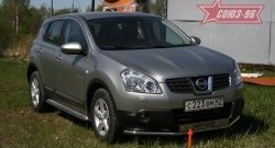 Декоративная накладка на передний бампер Souz-96 Nissan Qashqai 1 дорестайлинг (2007-2010)