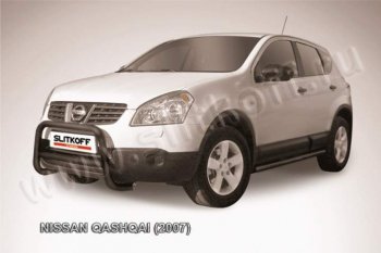 18 999 р. Кенгурятник d57 низкий  Nissan Qashqai  1 (2007-2010) дорестайлинг (Цвет: серебристый)  с доставкой в г. Екатеринбург. Увеличить фотографию 1