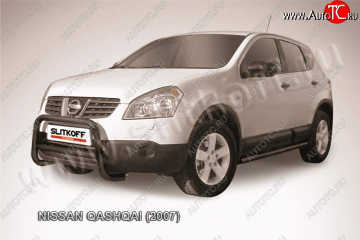 18 999 р. Кенгурятник d57 низкий  Nissan Qashqai  1 (2007-2010) дорестайлинг (Цвет: серебристый)  с доставкой в г. Екатеринбург