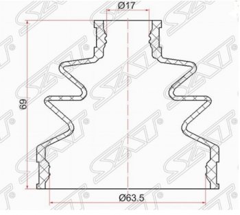 289 р. Пыльник шруса SAT Nissan Qashqai 2 J11 дорестайлинг (2013-2019)  с доставкой в г. Екатеринбург. Увеличить фотографию 2