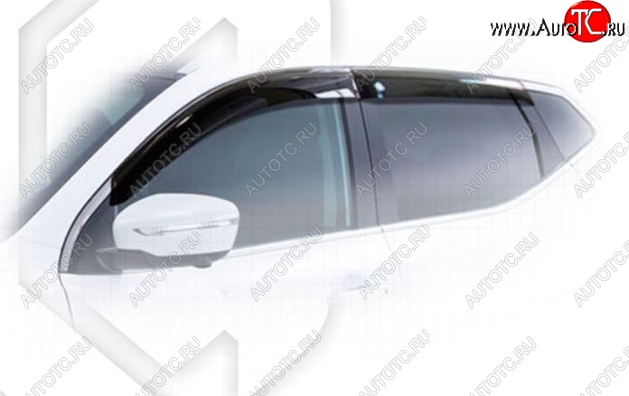 1 839 р. Дефлектора окон CA-Plastic  Nissan Qashqai  2 (2013-2019) J11 дорестайлинг (Classic полупрозрачный)  с доставкой в г. Екатеринбург