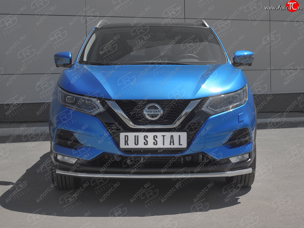 10 399 р. Защита переднего бампера (Ø42 мм, нержавейка) Russtal Nissan Qashqai 2 J11 рестайлинг (2017-2022)  с доставкой в г. Екатеринбург