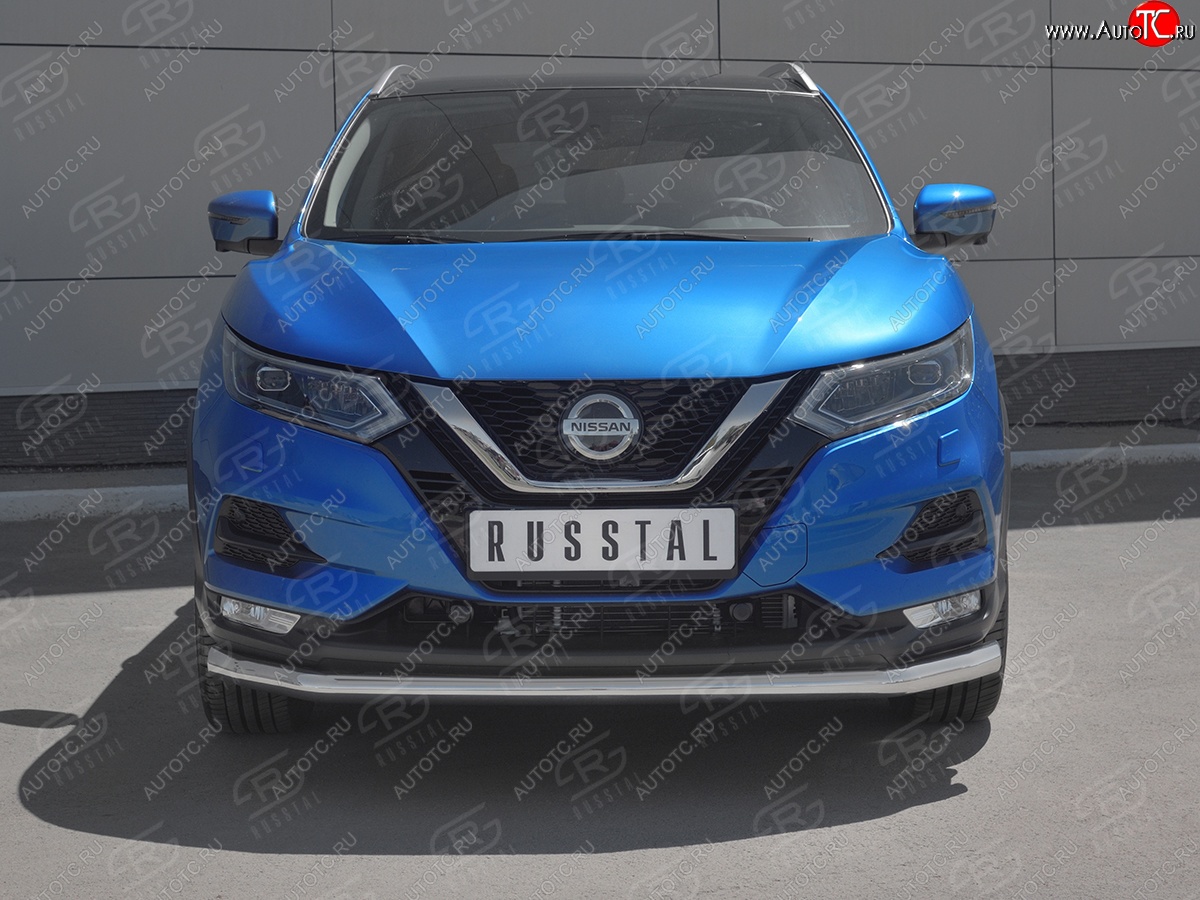 14 849 р. Защита переднего бампера (Ø 63 мм, нержавейка) SLITKOFF Nissan Qashqai 2 J11 рестайлинг (2017-2022)  с доставкой в г. Екатеринбург