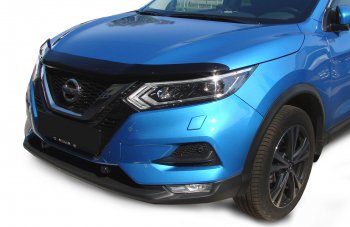 2 799 р. Дефлектор капота SIM  Nissan Qashqai  2 (2017-2022) J11 рестайлинг  с доставкой в г. Екатеринбург. Увеличить фотографию 1