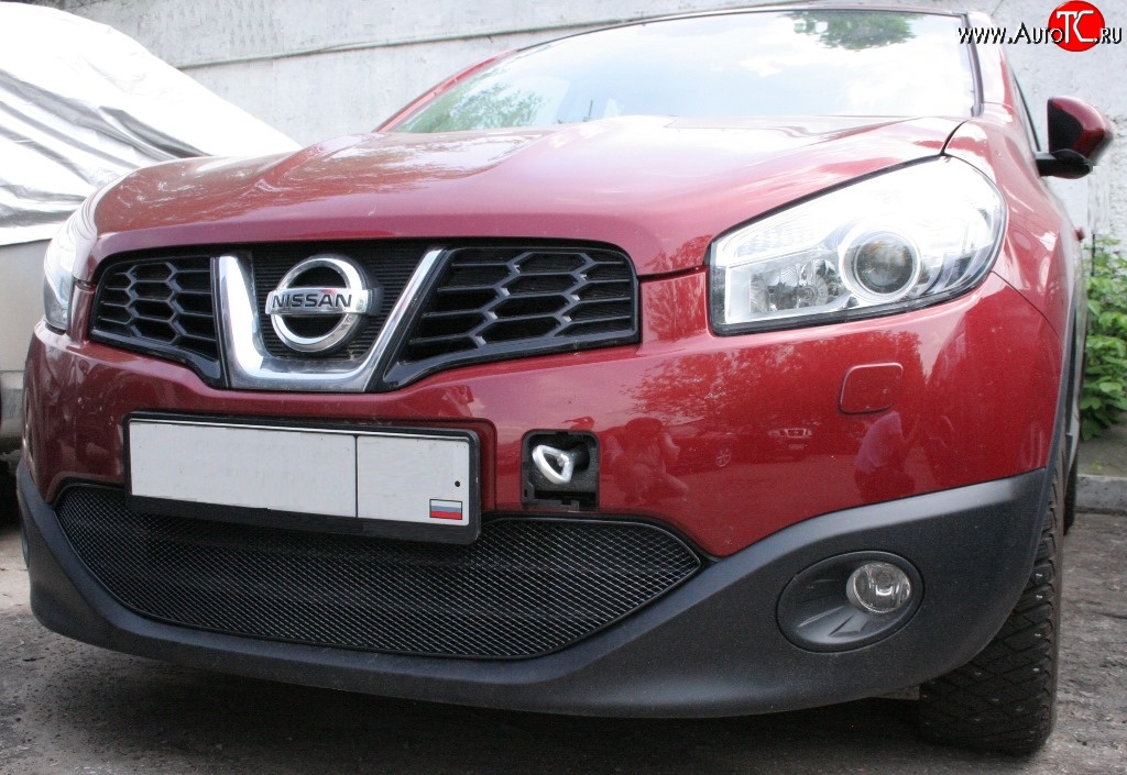 2 349 р. Сетка на бампер Novline Nissan Qashqai 1 J10 рестайлинг (2010-2013)  с доставкой в г. Екатеринбург