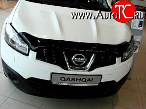 2 879 р. Дефлектор капота NovLine Nissan Qashqai 1 J10 рестайлинг (2010-2013)  с доставкой в г. Екатеринбург