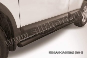 Защита порогов Slitkoff Nissan Qashqai 1 J10 рестайлинг (2010-2013)