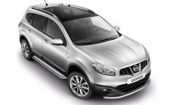 7 199 р. Широкая защита порогов Petroil Tuning Nissan Qashqai 1 J10 рестайлинг (2010-2013) (Нержавеющая полированная сталь)  с доставкой в г. Екатеринбург. Увеличить фотографию 1