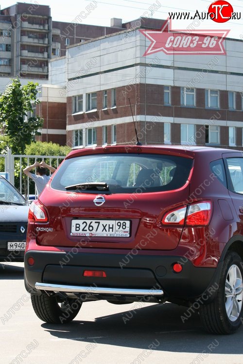 15 929 р. Защита заднего бампера Souz-96 (d60 с элементами из профиля) Nissan Qashqai 1 J10 рестайлинг (2010-2013)  с доставкой в г. Екатеринбург