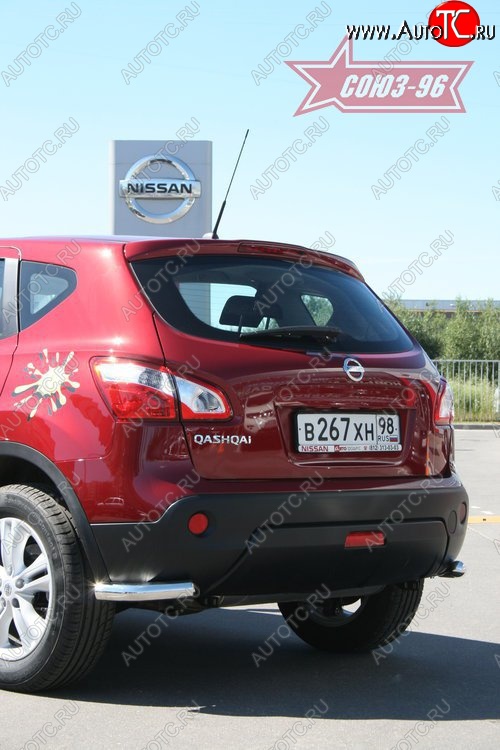 9 494 р. Защита заднего бампера из боковых уголков Souz-96 (d60) Nissan Qashqai 1 J10 рестайлинг (2010-2013)  с доставкой в г. Екатеринбург