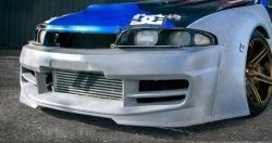 24 599 р. Передний бампер Rocket Banny  Nissan Skyline  R33 (1993-1998) (Неокрашенный)  с доставкой в г. Екатеринбург. Увеличить фотографию 2