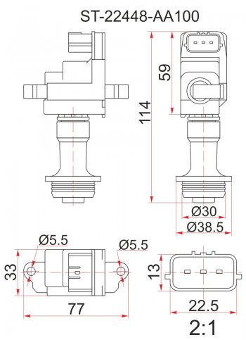 1 899 р. Катушка зажигания (RB20DE / RB25DE) SAT  Nissan Skyline  R34 (1999-2002)  с доставкой в г. Екатеринбург. Увеличить фотографию 1