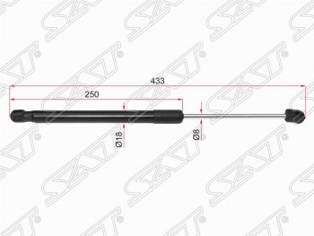 Газовый упор капота SAT Nissan (Нисан) Teana (Тиана)  3 L33 (2014-2020) 3 L33 дорестайлинг