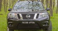 1 939 р. Защитная сетка решетки переднего бампера РА Nissan Terrano D10 рестайлинг (2016-2022)  с доставкой в г. Екатеринбург. Увеличить фотографию 3