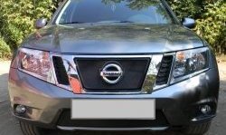 1 469 р. Нижняя сетка на бампер Russtal (черная) Nissan Terrano D10 рестайлинг (2016-2022)  с доставкой в г. Екатеринбург. Увеличить фотографию 4