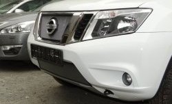 1 539 р. Нижняя сетка на бампер Russtal (хром) Nissan Terrano D10 рестайлинг (2016-2022)  с доставкой в г. Екатеринбург. Увеличить фотографию 2