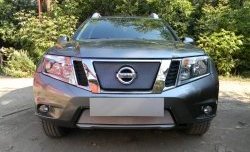 1 599 р. Сетка в решетку радиатора Russtal  Nissan Terrano  D10 (2013-2022) дорестайлинг, рестайлинг (хром)  с доставкой в г. Екатеринбург. Увеличить фотографию 2