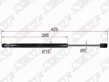 Газовый упор крышки багажника SAT Nissan Terrano D10 рестайлинг (2016-2022)