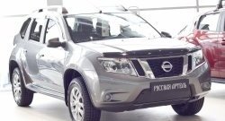 1 199 р. Зимняя заглушка решетки переднего бампера РА Nissan Terrano D10 дорестайлинг (2013-2016)  с доставкой в г. Екатеринбург. Увеличить фотографию 2