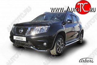 10 349 р. Защита переднего бампера Arbori (волна, нержавейка, 1 труба d57 mm). Nissan Terrano D10 рестайлинг (2016-2022)  с доставкой в г. Екатеринбург