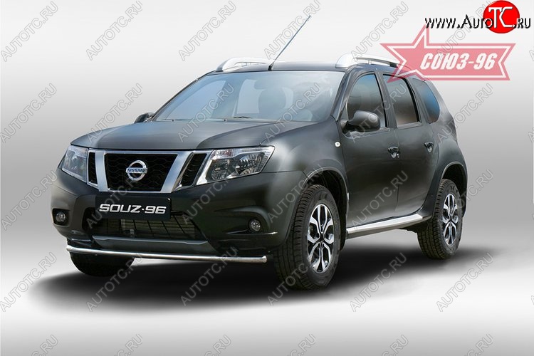 10 799 р. Защита переднего бампера одинарная Souz-96 (d42) Nissan Terrano D10 рестайлинг (2016-2022)  с доставкой в г. Екатеринбург