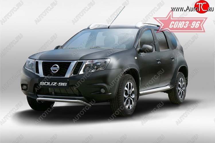 1 169 р. Защита переднего бампера Souz-96 (d60) Nissan Terrano D10 рестайлинг (2016-2022)  с доставкой в г. Екатеринбург